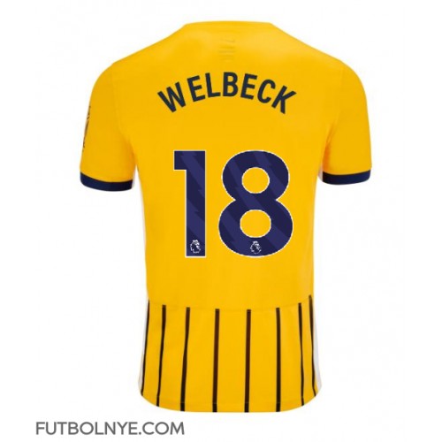 Camiseta Brighton Danny Welbeck #18 Visitante Equipación 2024-25 manga corta